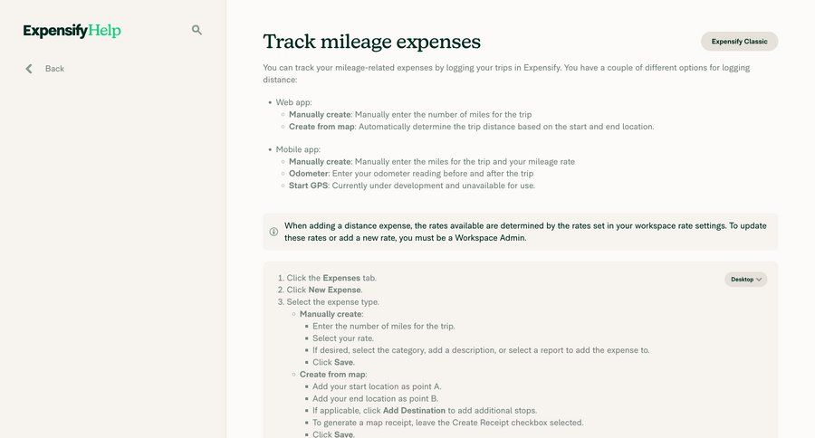 Expensify
			 features management location map pay bill ui page example