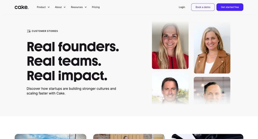 Cake
				testimonials ui page example