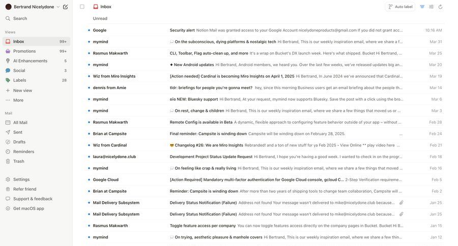 Notion Mail
			 sidebar navigation automation email management email inbox management inbox email verification lists communication menu not found page not found ui page example