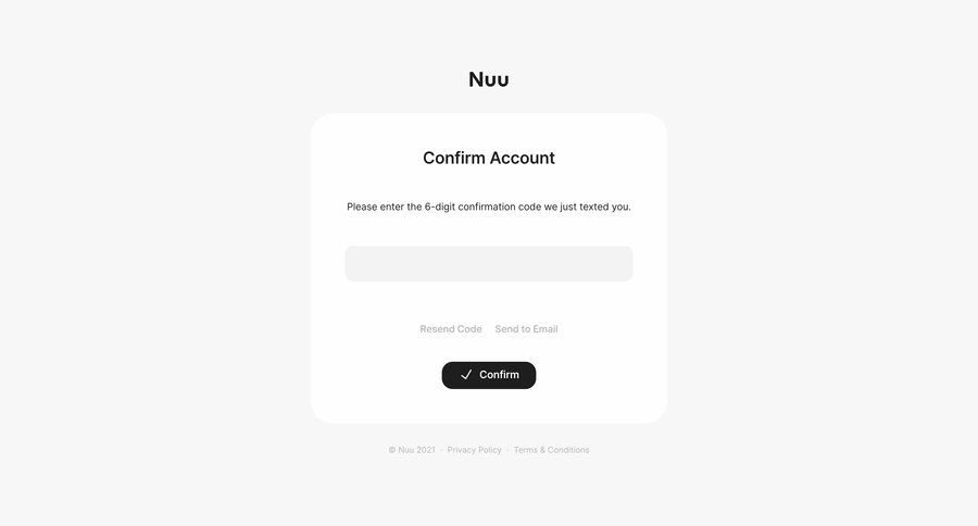 Nuu
				signup page example