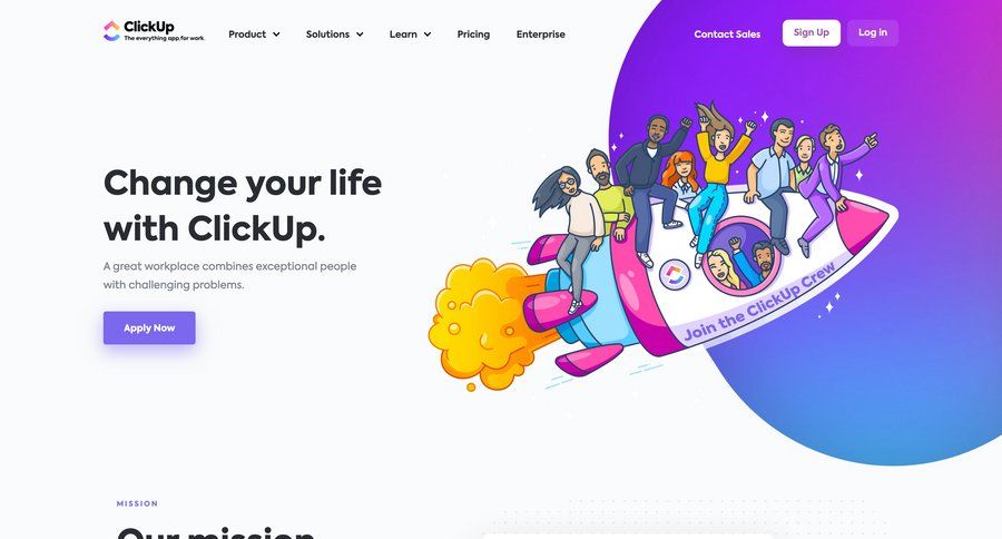 ClickUp
			 career jobs job accordion ui page example