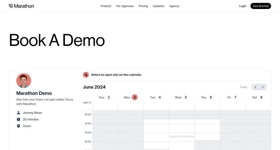Marathon
				demo page example