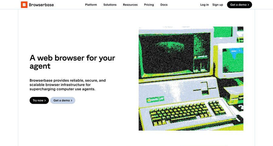 Browserbase
			 automation b2b saas ui page example