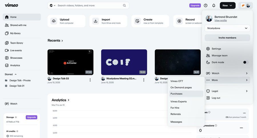 Vimeo
			 content management collaboration settings team collaboration dashboard sidebar navigation account management grid analytics dashboard dashboard overview content hierarchy user data sidebar user profile navigation menu menu analytics ui page example
