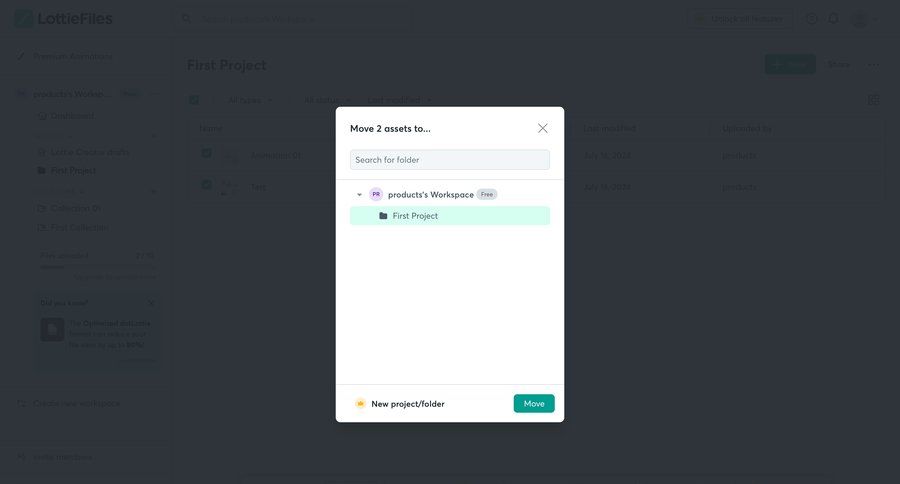 Lottie
			 design tree view file management file organization file upload modal upgrade modal assets ui page example