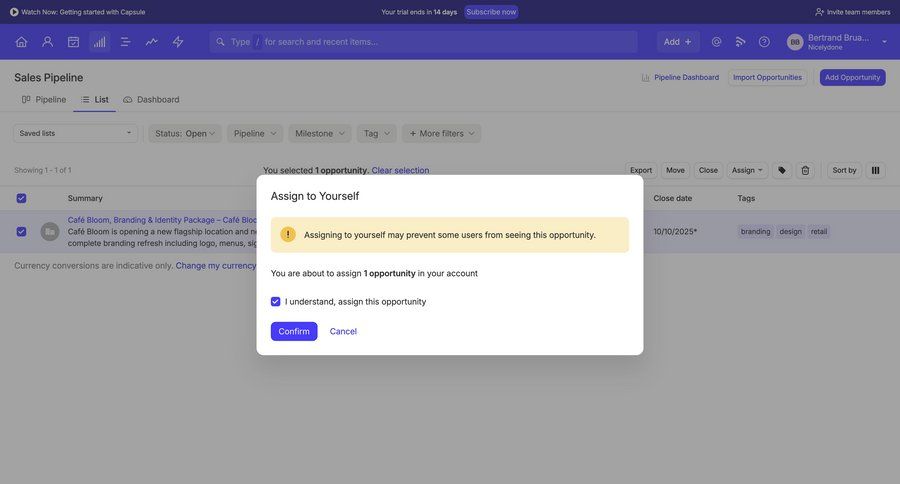 Capsule
			 confirmation alert confirmation message ui page example
