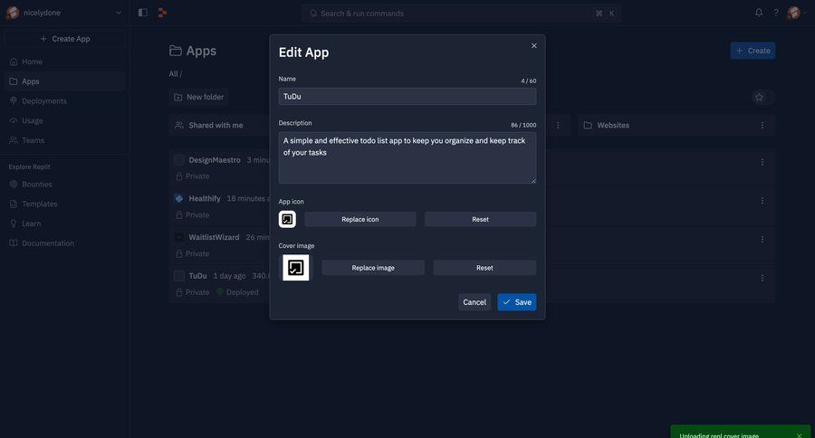 Replit
			 product details information page detail view item details info view edit mode ui page example