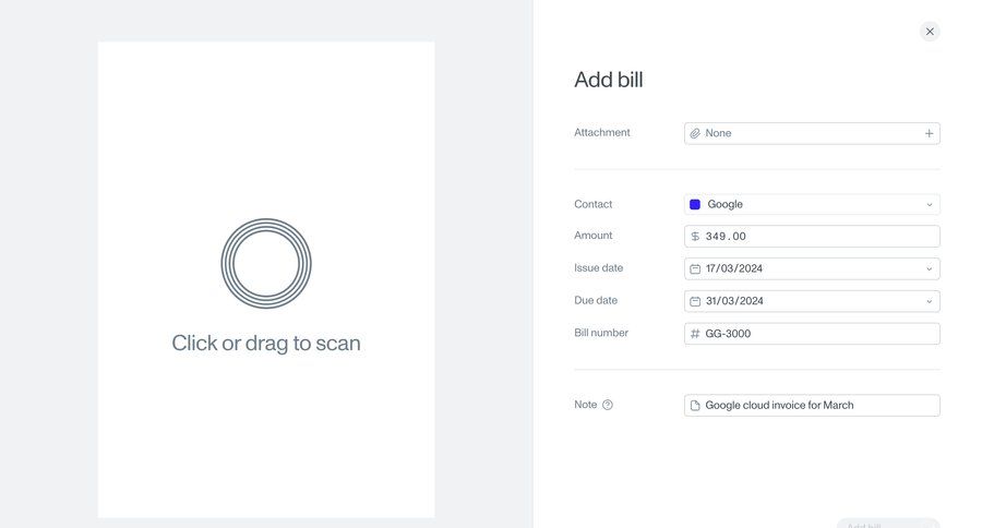 Tola
			 modal screen form finance file upload form layout attachment data entry expense management date picker upload file ui page example