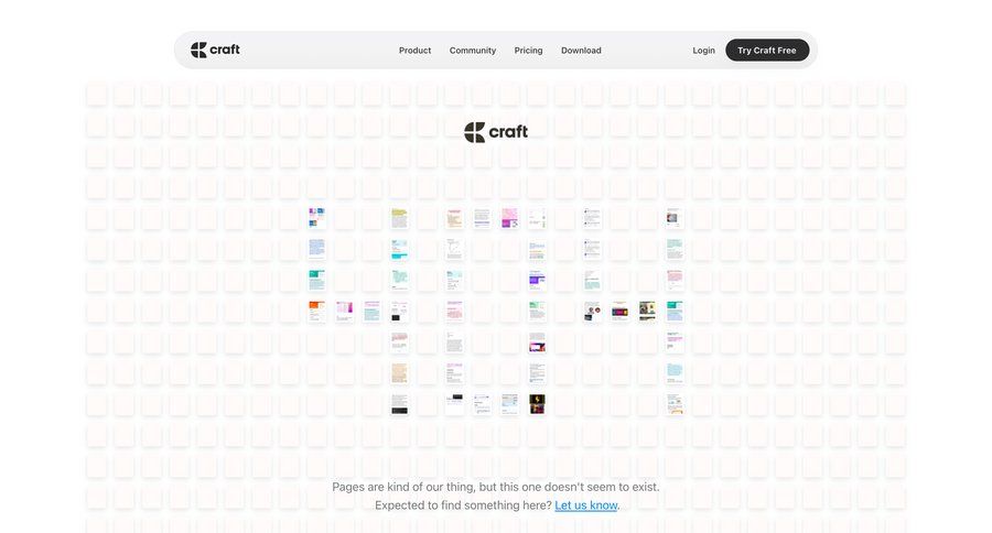 Craft
				404 ui page example