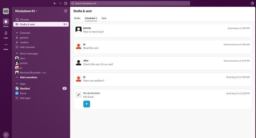 Slack
			 sidebar navigation project management inbox management sidebar communication ui page example