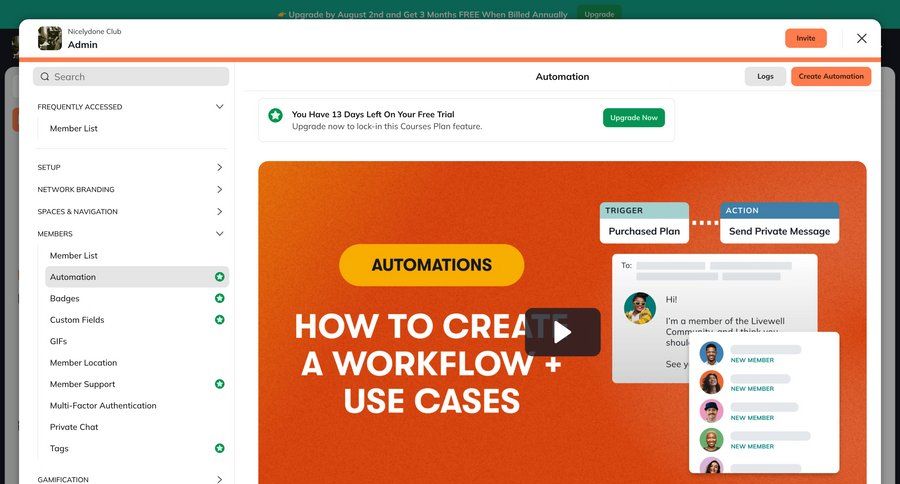 Mighty
			 sidebar navigation workflow automation automation setup tutorial sidebar setup ui page example