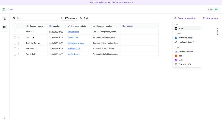 Freckle
			list filters integrations table modal screen data management e-commerce grid data export export data filtering data import menu data visualization integration table ui page example