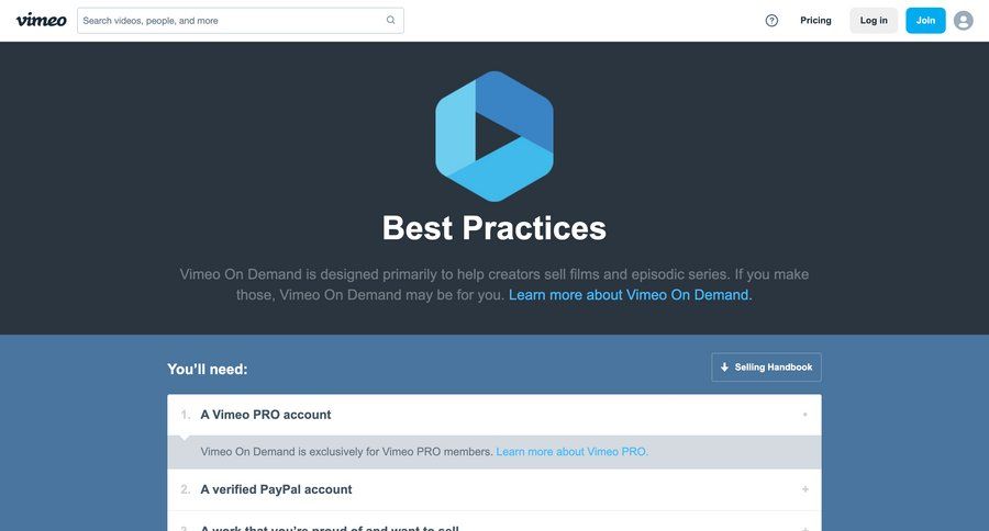 Vimeo
				help ui page example