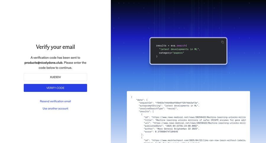 Exa
			 email verification ui page example
