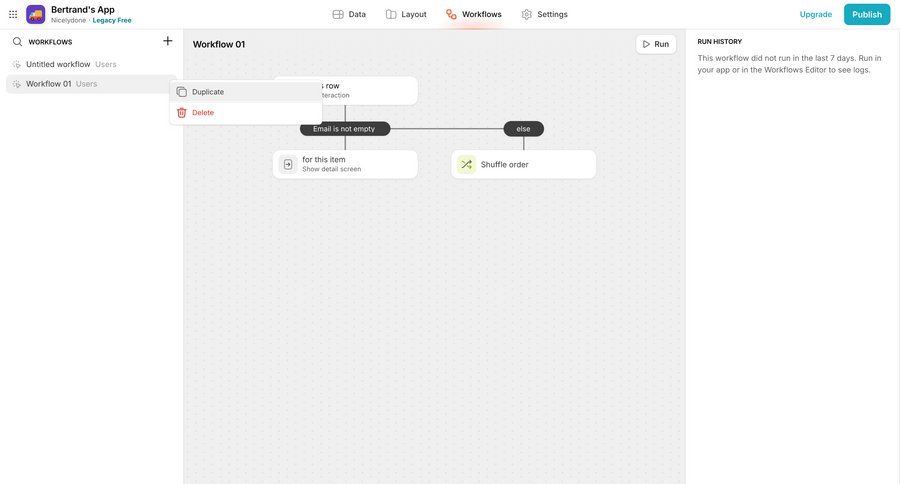 Glide
			 automation delete editor workflow management workflow screen workflow editor menu duplicate ui page example