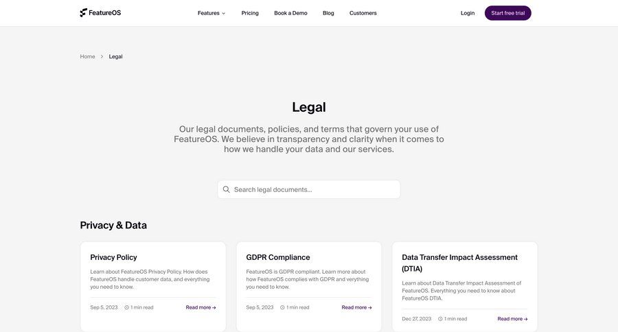 FeatureOS
				legal ui page example