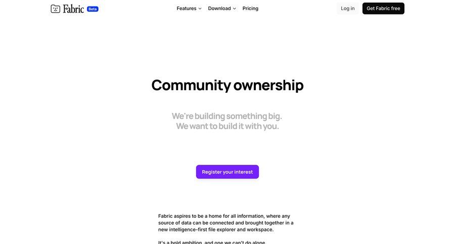 Fabric
				community ui page example