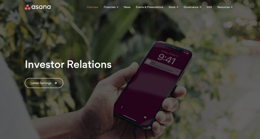 Asana
			 coming soon call transcript new press release transcript ui page example