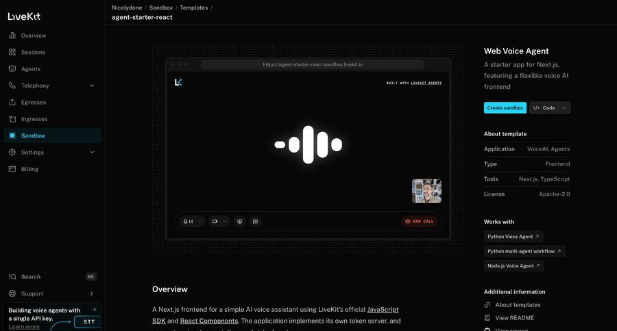 Livekit
				detail page ui page example