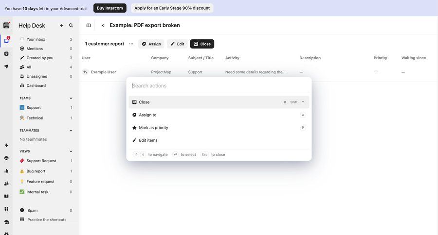 Intercom
			 sidebar navigation workflow inbox features management sidebar personal space menu shortcuts crm dashboard ui page example