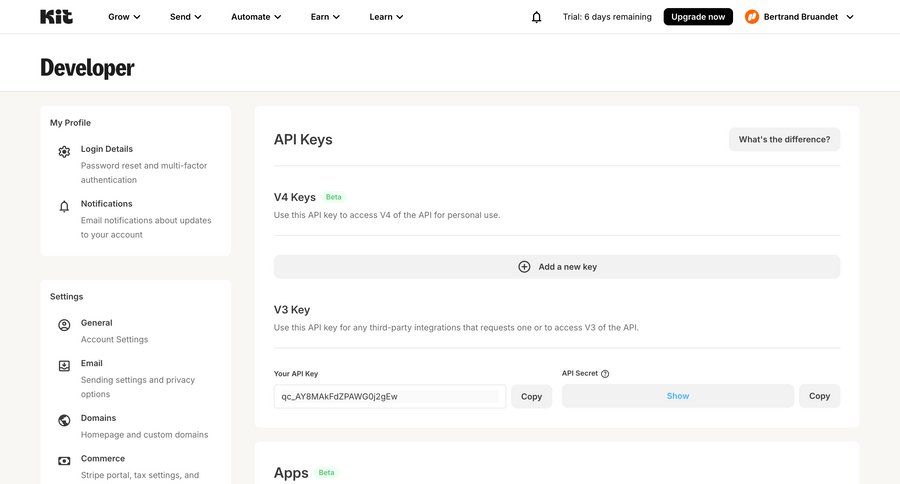 Kit
			 configuration settings sidebar navigation account setup account settings api management billing history sidebar integration ui page example