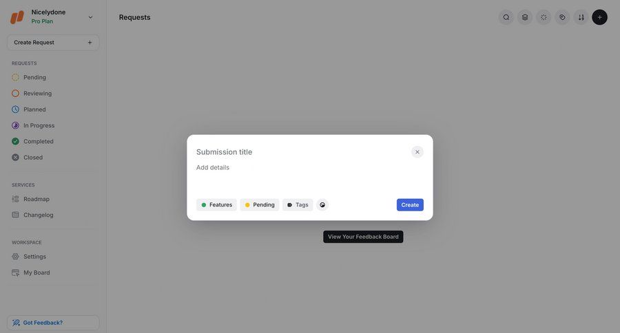 UserJot
			 project management form feedback collection tagging create ui page example