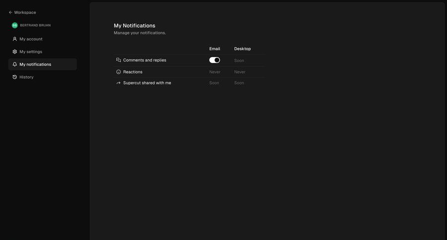 Supercut
			 configuration settings notification management sidebar preferences system notification push notification parameters notification settings ui page example