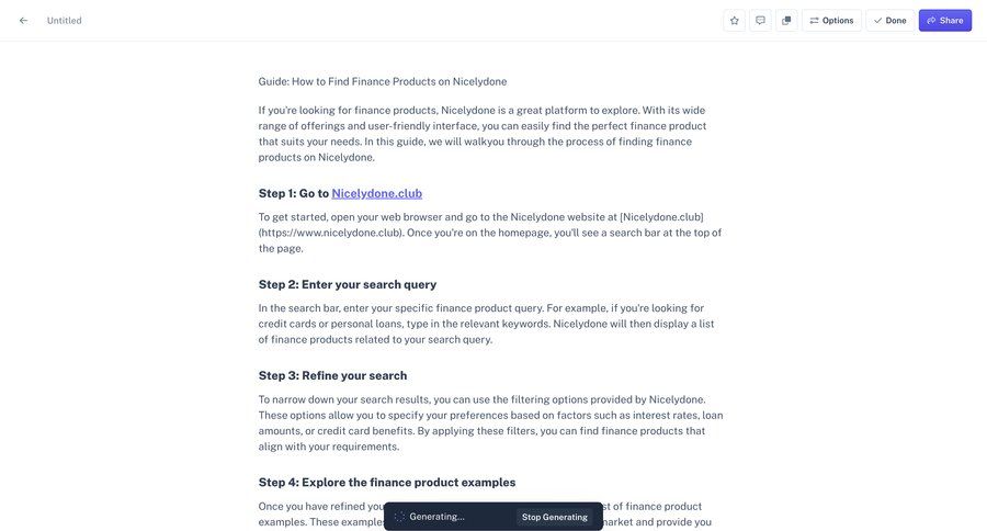 Scribe
			 onboarding finance product discovery tutorial progress search results sharing ui page example