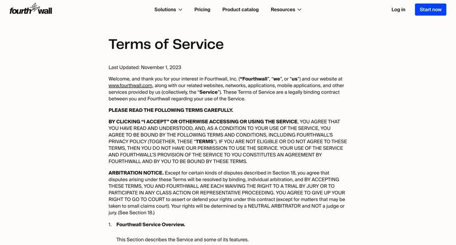 Fourthwall
				article ui page example