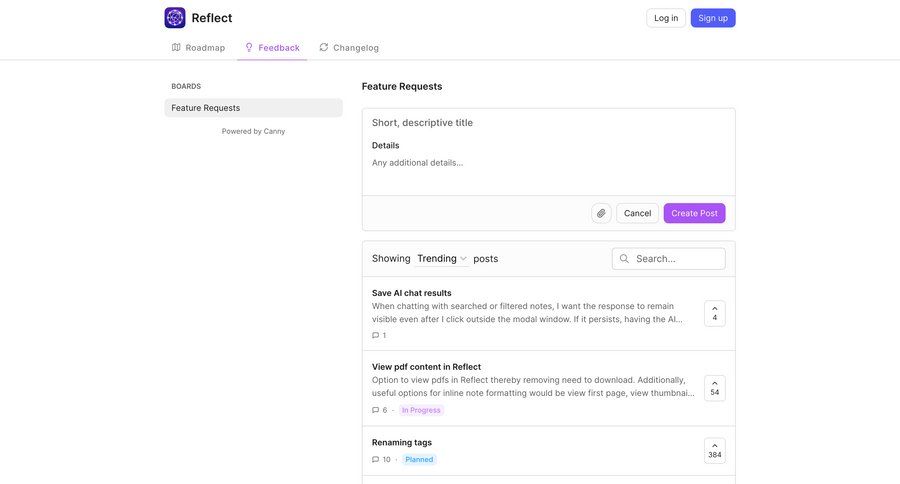 Reflect
			 call transcript lists changelog inline edit search results transcript ui page example