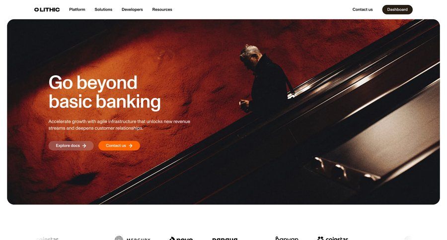 Lithic
				landing page ui page example