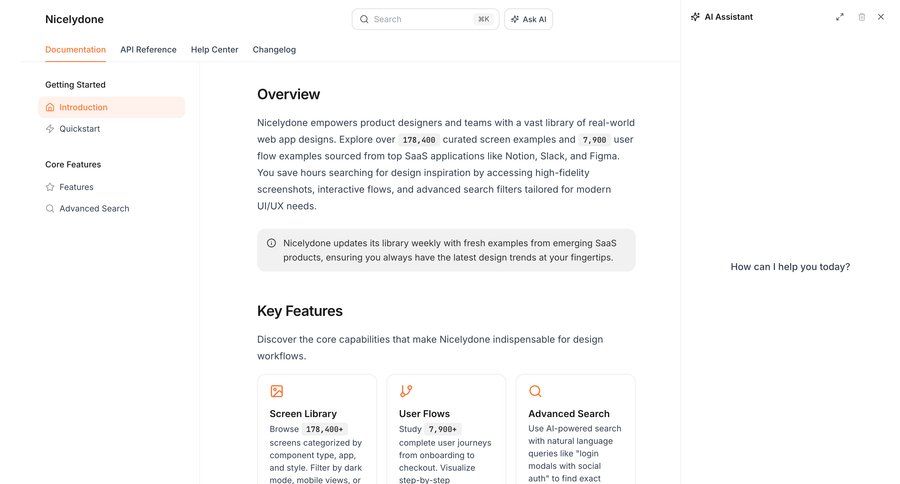 Documentation.AI
			 search bar ui page example