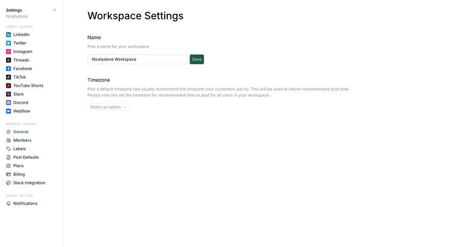 Assembly
			 configuration settings sidebar navigation onboarding form account setup workspace settings workspace management account settings full-screen layout parameters timezone selector option menu ui page example