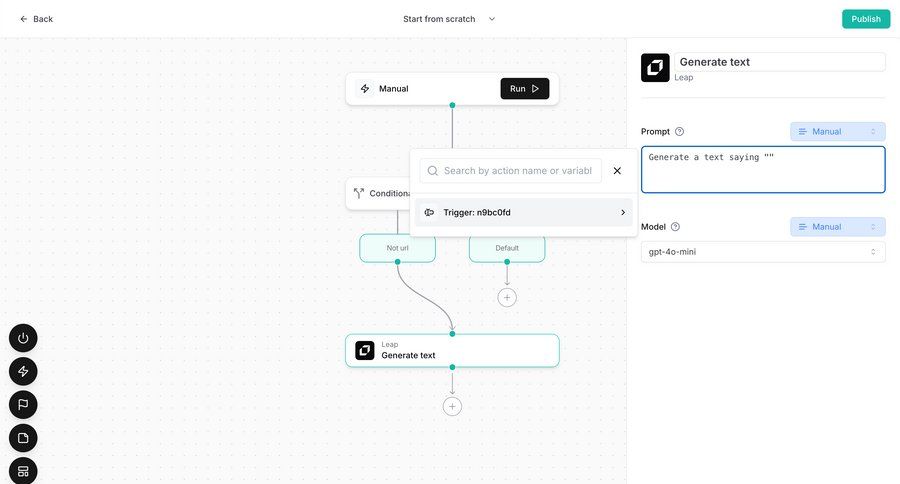 Leap
			 editor wysiwyg edit mode ui page example