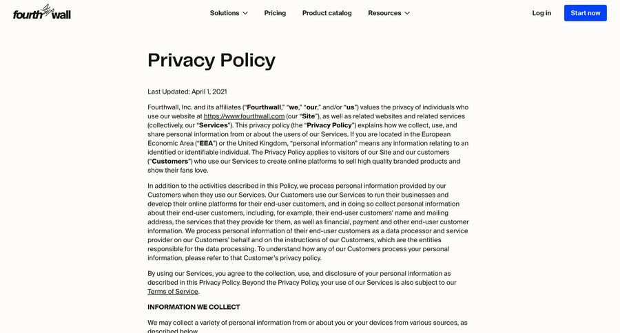 Fourthwall
				article ui page example
