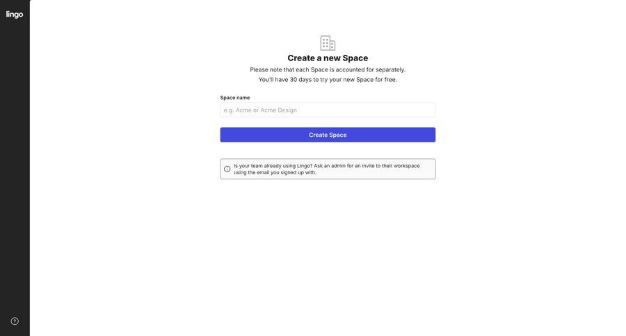 Lingo
			create onboarding form collaboration onboarding form account setup account creation workspace creation create ui page example
