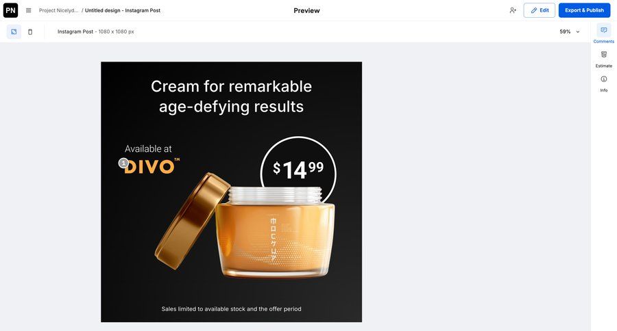 Creatopy
			 minimalist design content hierarchy ui page example