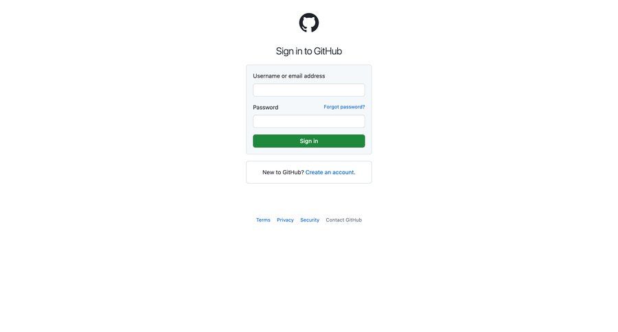 Github
				signin page example