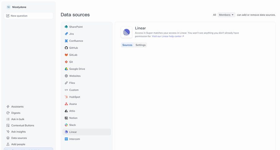 Super
				settings ui page example