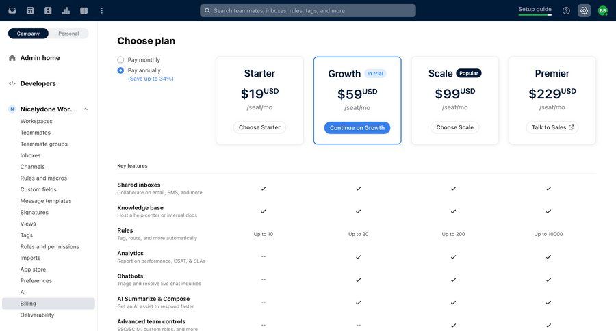 Front
			billing settings plan comparison billing history sidebar features table pay bill download report ui page example