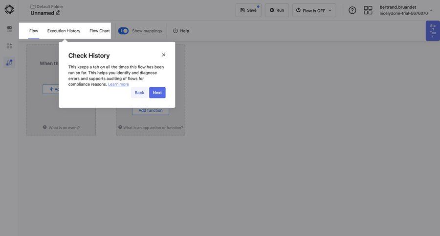Okta
			 workflow builder onboarding modal ui page example