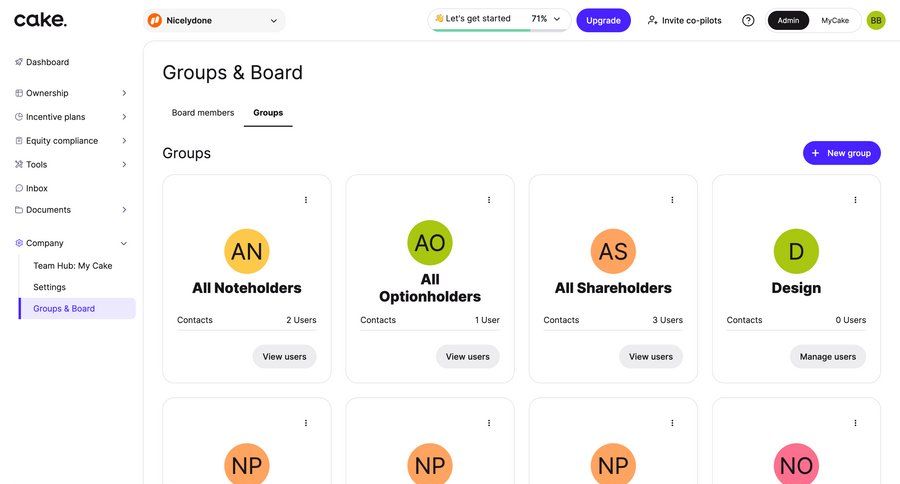 Cake
				list ui page example