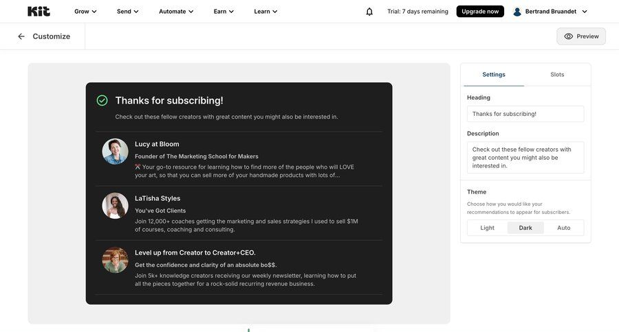 Kit
			 settings e-commerce grid confirmation subscription management content recommendation content discovery rounded corners sidebar check out ui page example