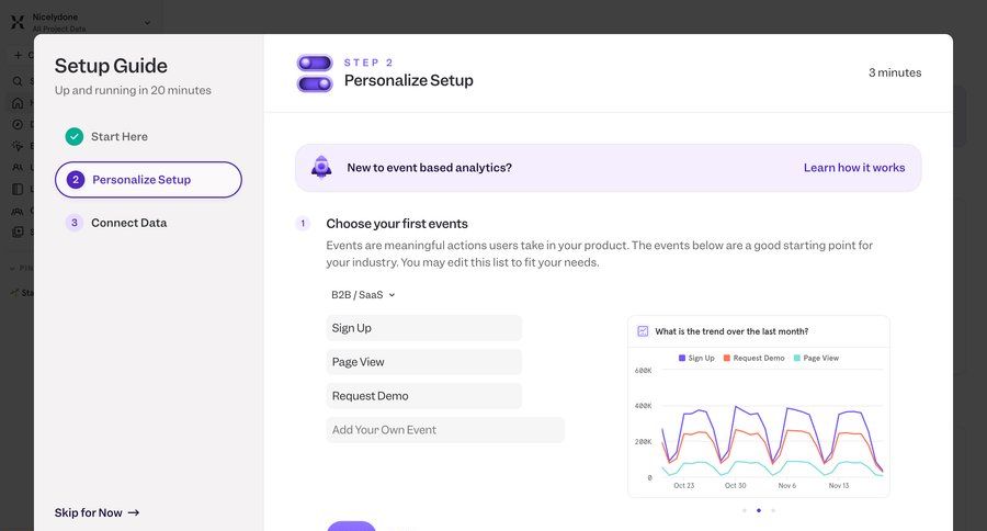 Mixpanel
				settings ui page example
