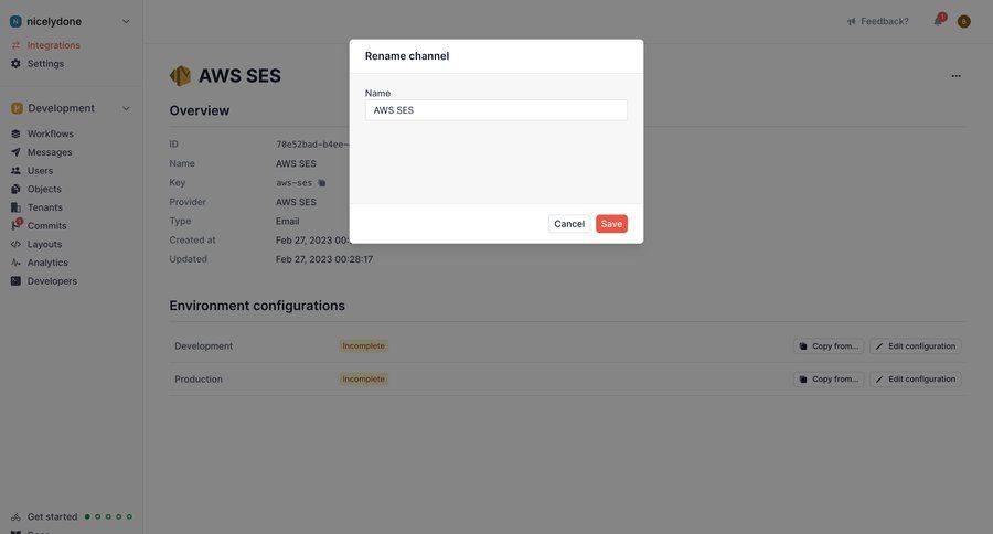Knock
			 modal screen configuration settings form modal interaction channel management sidebar ui page example