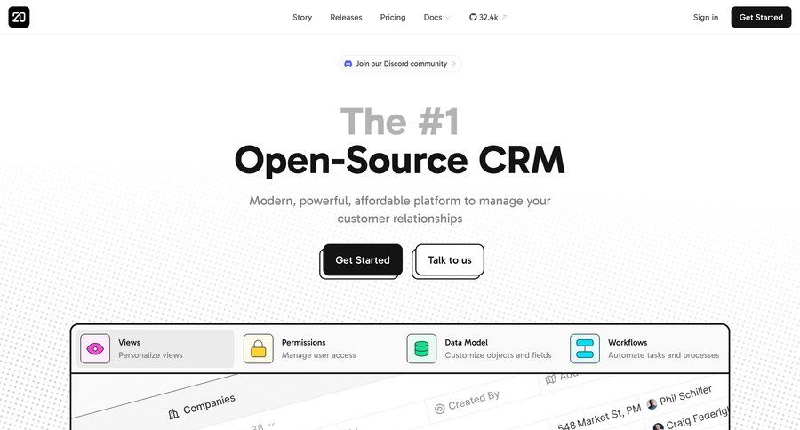 Twenty
				landing page ui page example