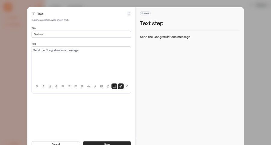 Qatalog
			 content management form real-time preview save changes rich text cancel changes ui page example