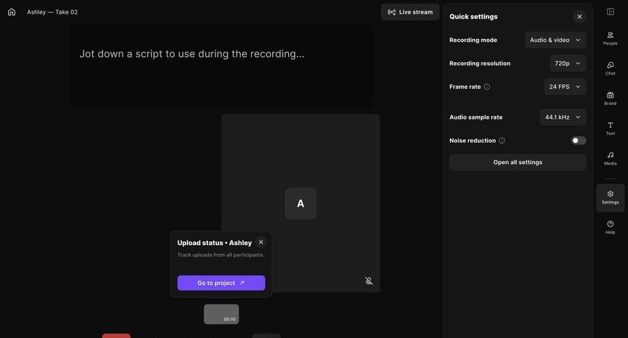 Riverside
				settings ui page example