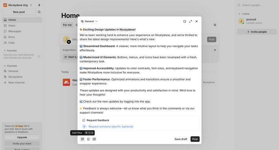 Campsite
			 modal screen collaboration team collaboration sidebar navigation onboarding design modal dialog file upload feedback collection dashboard notification call to action sidebar alert message system notification push notification notification center product update modern dashboard layouts check out search suggestions suggestion ui page example
