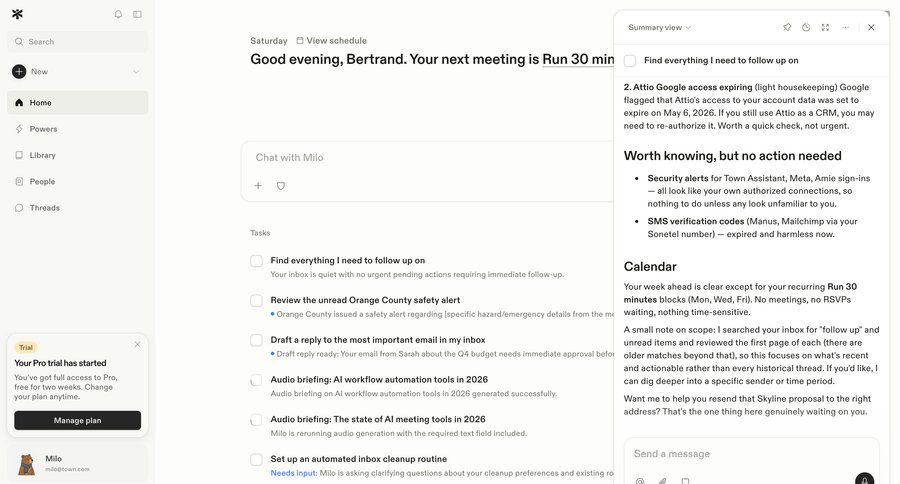 Town
			 trial banner conversational interface ui page example